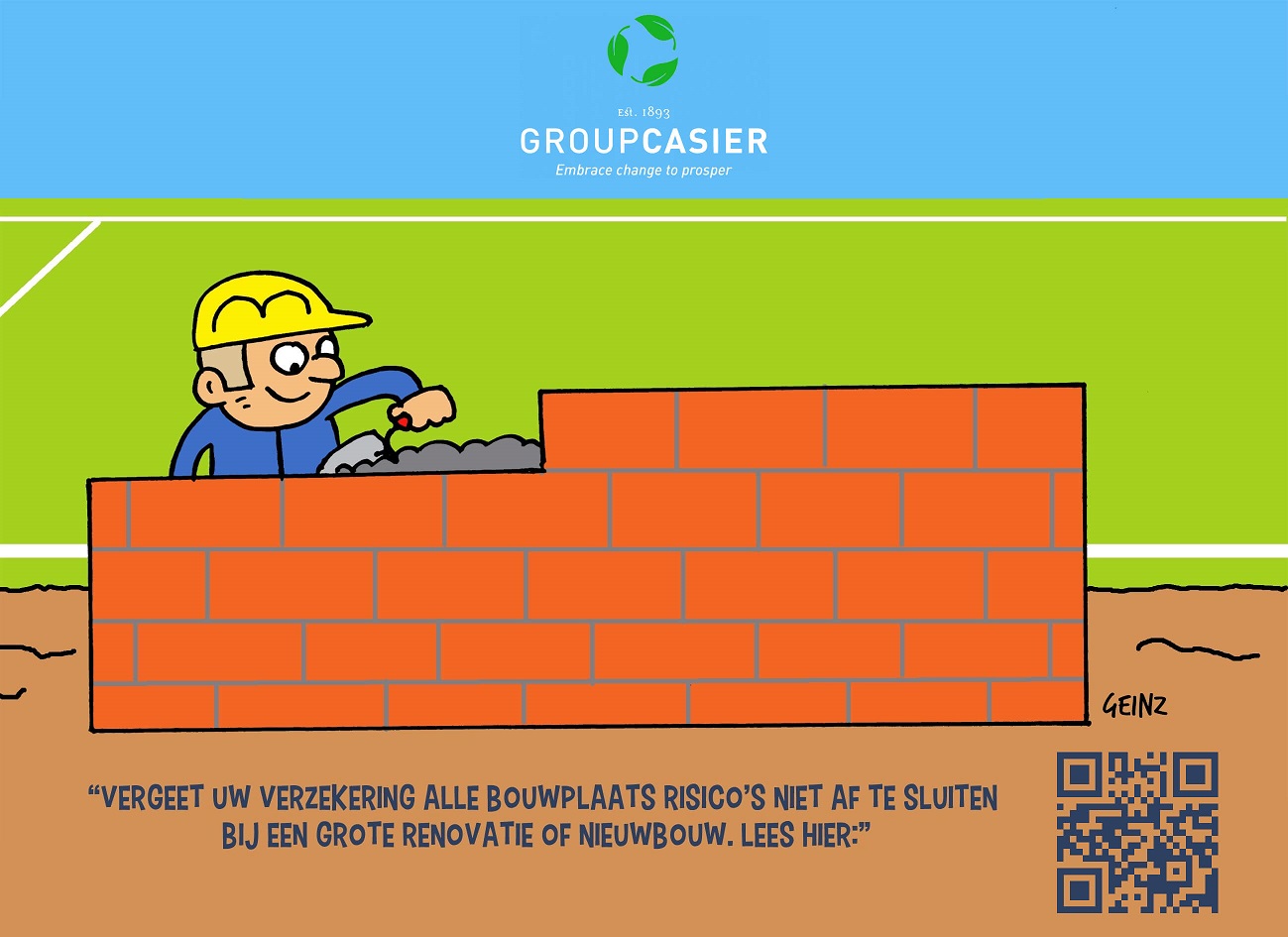 De verzekering ABR of alle bouwplaatsrisico’s Group Casier